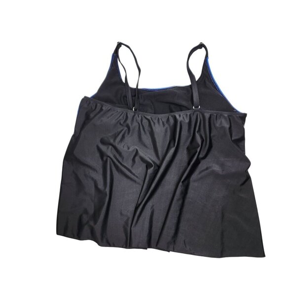 Plus Size 3X Rosegal Womens 2-Piece Tankini Set kull Wings Print Blue Black - Picture 4 of 7